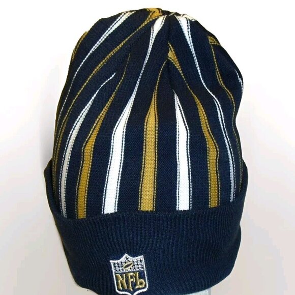 Los Angeles Rams Reebok Mens Adult Cuff Cuffed Beanie Winter Hat Cap New Nfl - Picture 2 of 2
